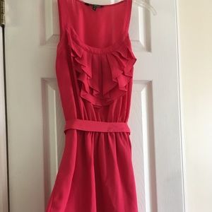 EXPRESS Fuchsia Ruffle Mini Dress